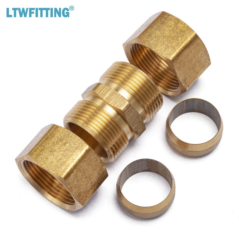 LTWFITTING 3/4-Inch OD Compression Union,Brass Compression Fitting(Pack of 3) - Image 2